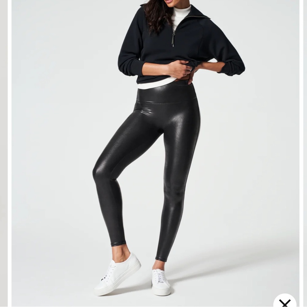 Spanx Faux Leather Leggings - Black